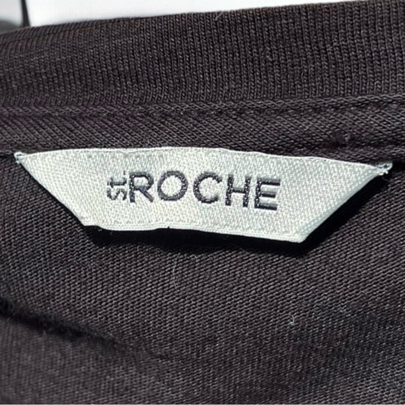 🌻St. Roche Black "Echo" Padded Shoulder Mini Shirt Dress Size Small $285 Retail - Picture 12 of 14